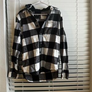 Hollister flannel hoodie